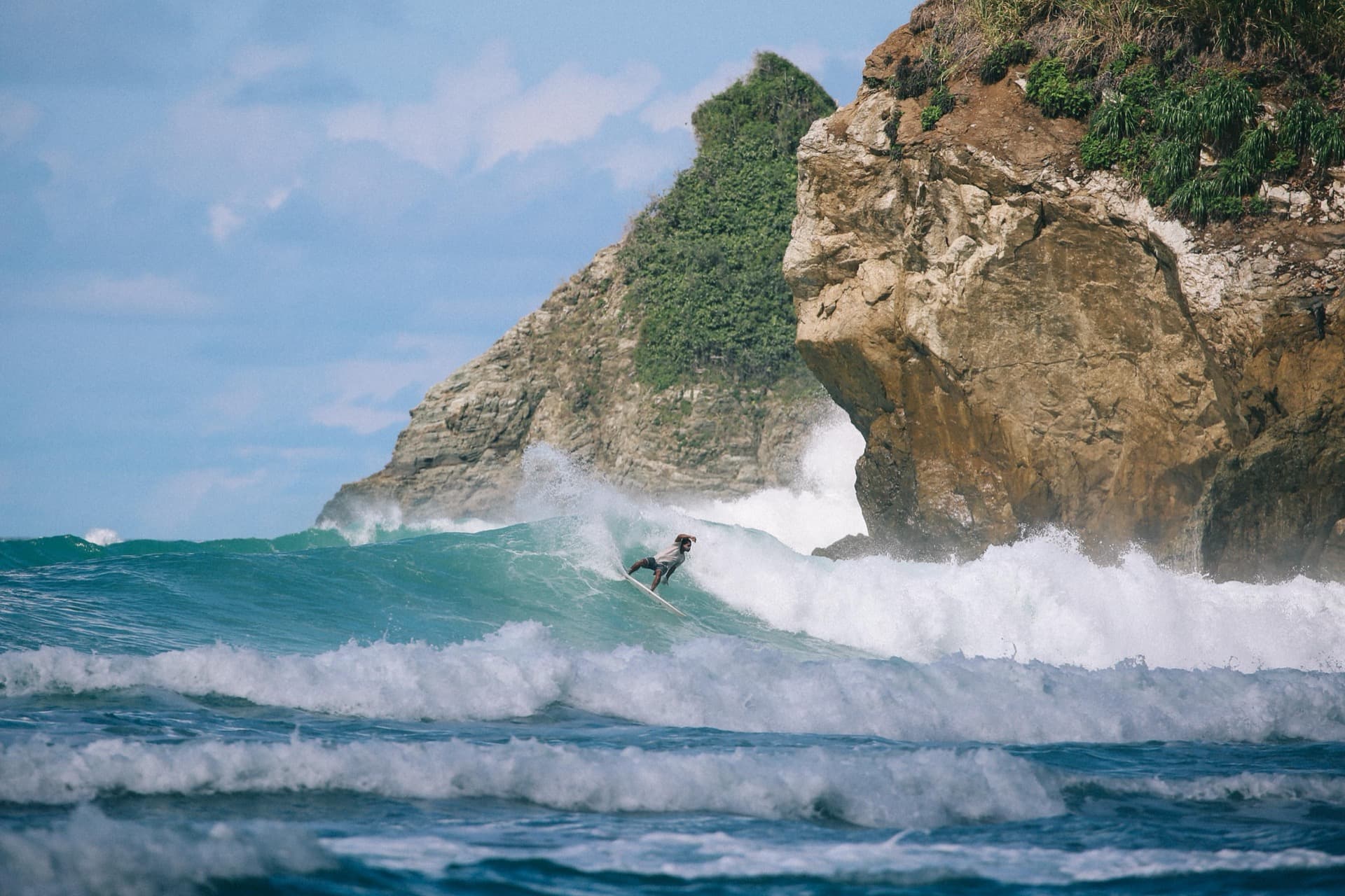 Surfing at Cabo Matapalo